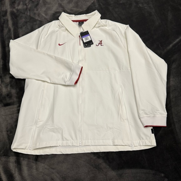 Nike Other - Nike Cream Jacket with Maroon Details